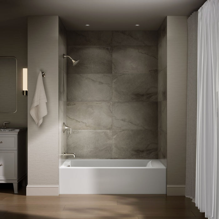 KOHLER K-26107-LA Entity 60" x 36" alcove bath with left drain