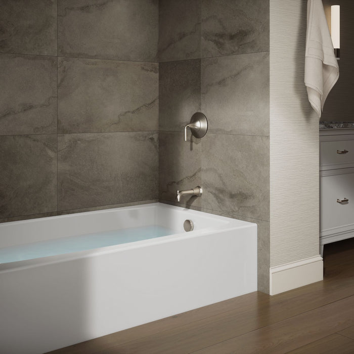 KOHLER K-26107-RA Entity 60" x 36" alcove bath with right drain