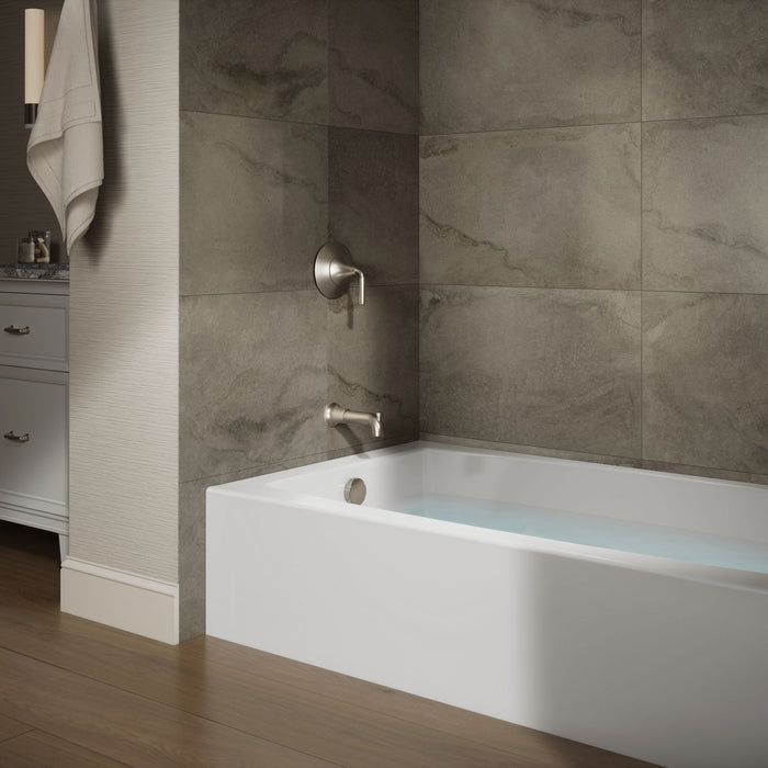 KOHLER K-26107-LA Entity 60" x 36" alcove bath with left drain