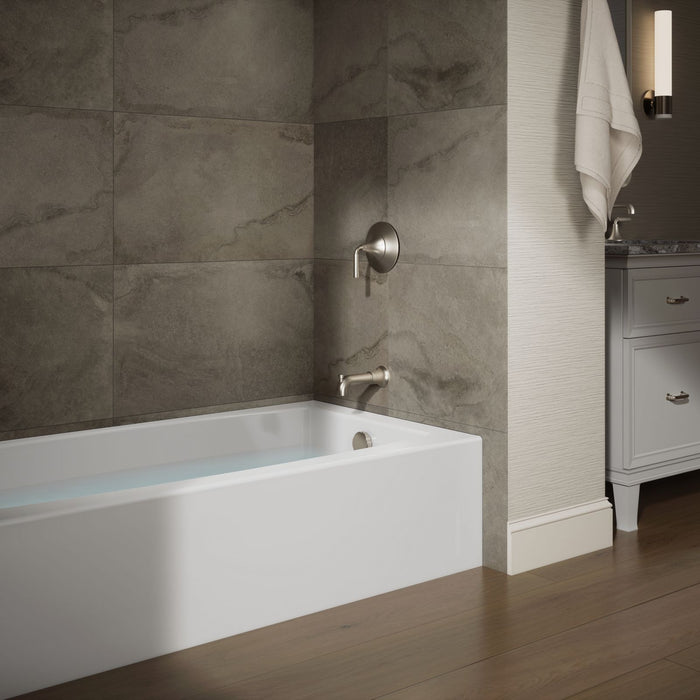 KOHLER K-26108-RA Entity 60" x 32" alcove bath with right drain