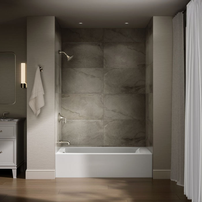 KOHLER KOHLER K-26108-LA Entity 60" x 32" alcove bath with left drain