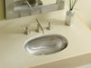 KOHLER K-2611-SU Bolero 16-3/4" oval drop-in/undermount bathroom sink, no overflow