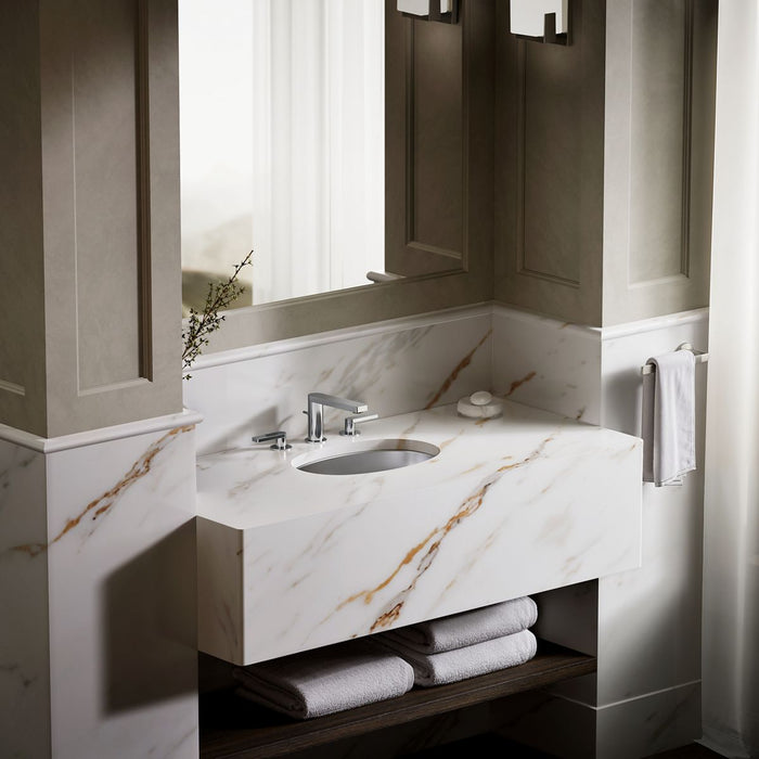 Kohler Bolero 16-3/4" oval drop-in/undermount bathroom sink, no overflow