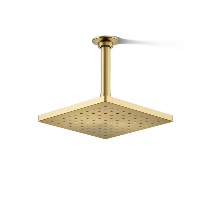 KOHLER K-26148 Honesty 8" single-function rainhead, 2.5 gpm, vibrant brushed moderne brass - view 3