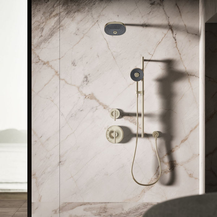 KOHLER K-26282-G Statement Round three-function handshower, 1.75 gpm
