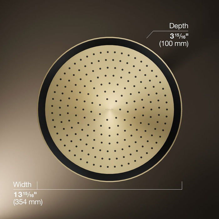 KOHLER K-26292 Statement Round 14" single-function rainhead, 2.5 gpm