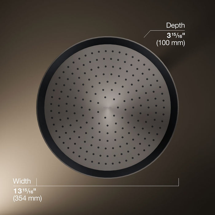 KOHLER K-26292 Statement Round 14" single-function rainhead, 2.5 gpm
