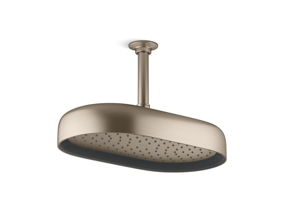 KOHLER K-26294 Statement Oblong 14" single-function rainhead, 2.5 gpm