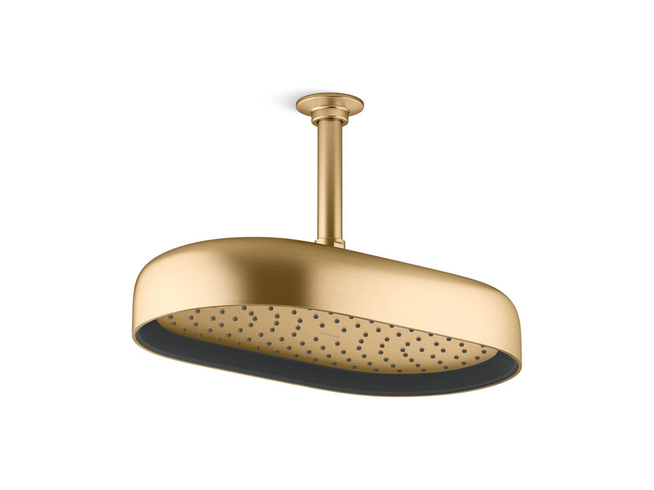 KOHLER K-26294 Statement Oblong 14" single-function rainhead, 2.5 gpm
