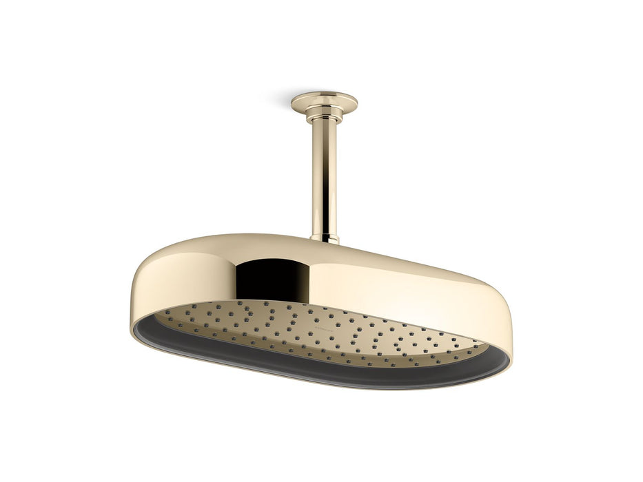 KOHLER K-26294 Statement Oblong 14" single-function rainhead, 2.5 gpm