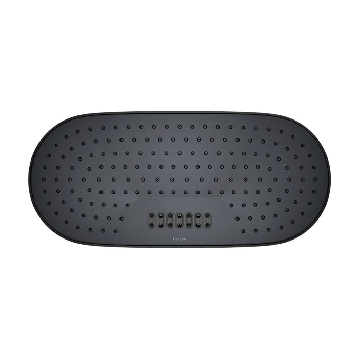 KOHLER K-26297 Statement Oblong 18" two-function rainhead, 2.5 gpm