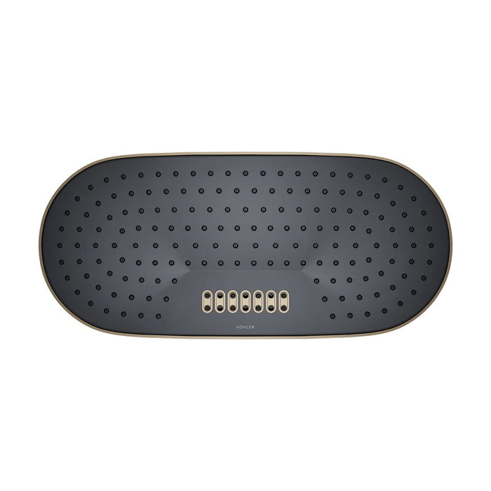 KOHLER K-26297 Statement Oblong 18" two-function rainhead, 2.5 gpm