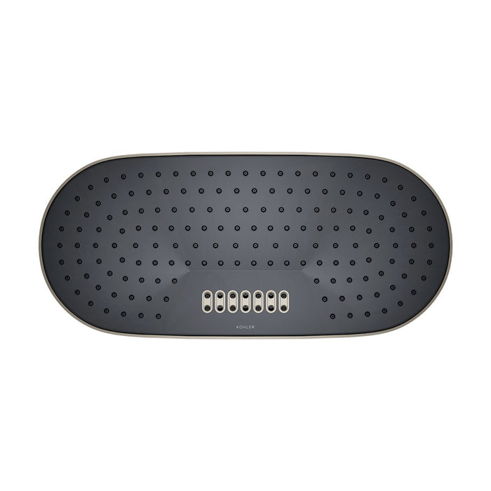 KOHLER K-26297 Statement Oblong 18" two-function rainhead, 2.5 gpm
