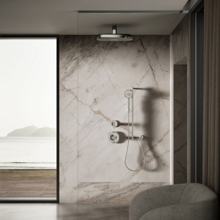 KOHLER K-26297 Statement Oblong 18" two-function rainhead, 2.5 gpm