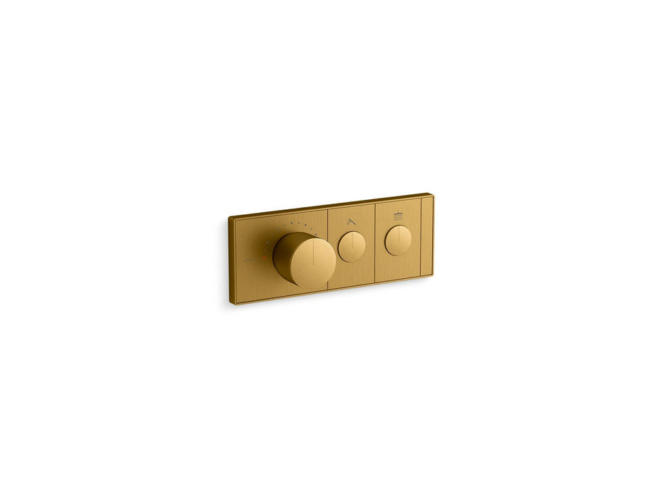 KOHLER K-26346-9 Anthem Two-outlet recessed mechanical thermostatic valve control