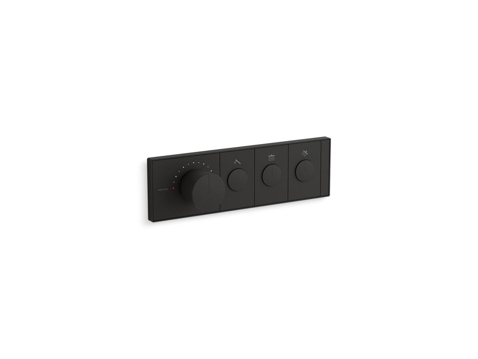 KOHLER K-26347-9 Anthem Three-outlet recessed mechanical thermostatic valve control