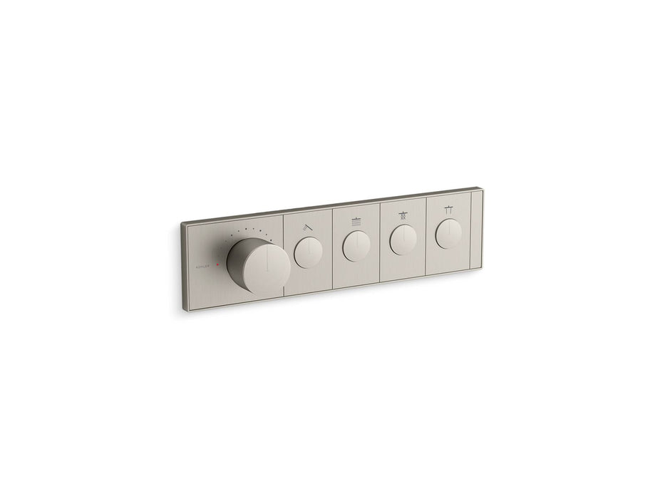KOHLER K-26348-9 Anthem Four-outlet recessed mechanical thermostatic valve control