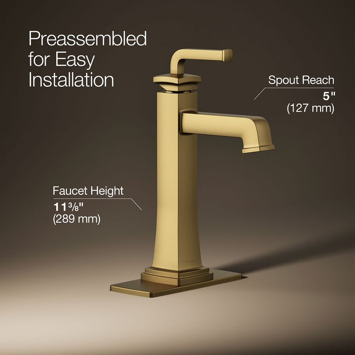 KOHLER K-26430-4K Riff Tall single-handle bathroom sink faucet, 1.0 gpm