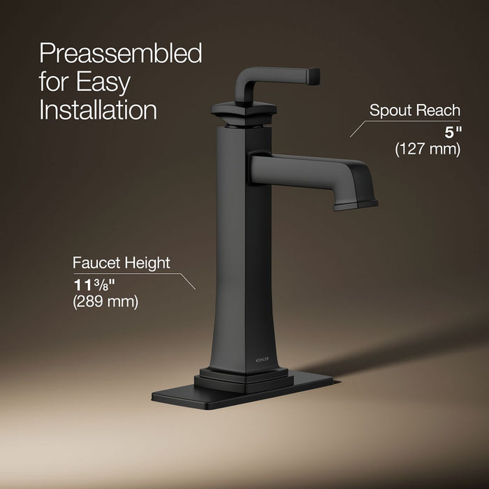KOHLER K-26430-4N Riff Tall single-handle bathroom sink faucet, 0.5 gpm