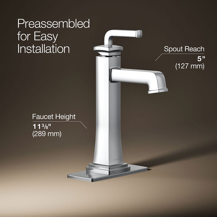 KOHLER K-26430-4N Riff Tall single-handle bathroom sink faucet, 0.5 gpm