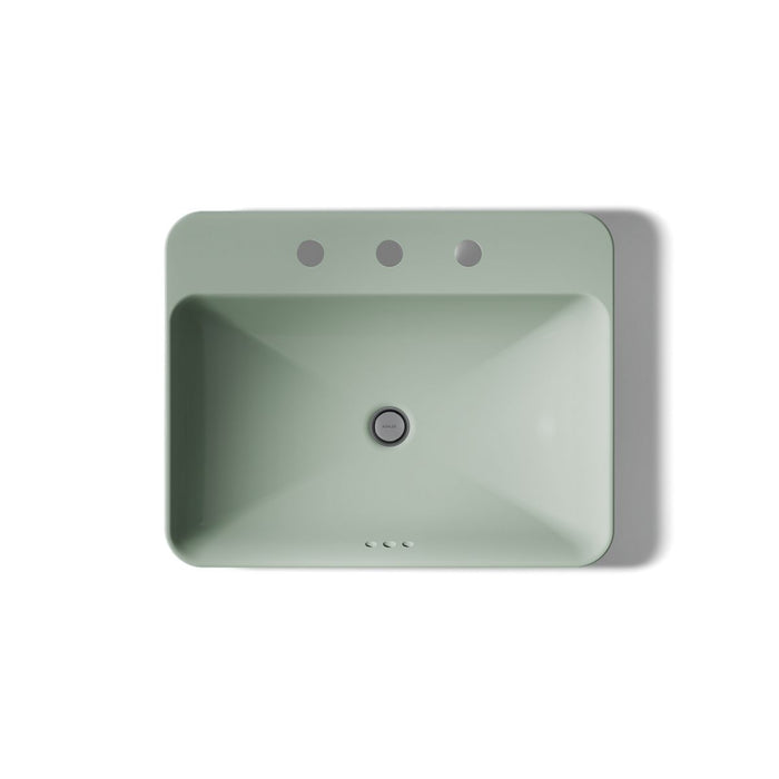 KOHLER K-2660-8 Vox 23" rectangular vessel bathroom sink, aspen green - view 3