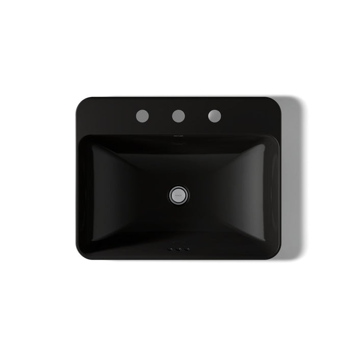 KOHLER K-2660-8 Vox 23" rectangular vessel bathroom sink, black black - view 4