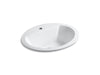 Kohler Bryant 20-1/4" oval drop-in bathroom sink