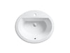 Kohler Bryant 20-1/4" oval drop-in bathroom sink