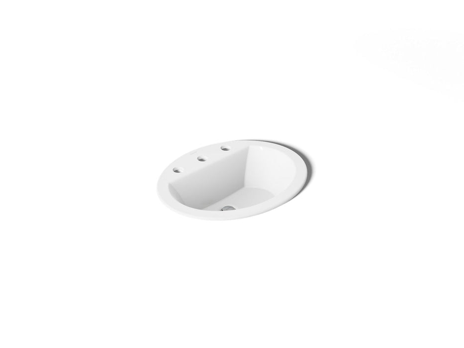 KOHLER K-2699-8 Bryant 20-1/4" oval drop-in bathroom sink
