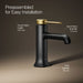 KOHLER K-27000-4 Occasion Single-handle bathroom sink faucet, 1.2 gpm, matte black with brushed moderne brass - view 4