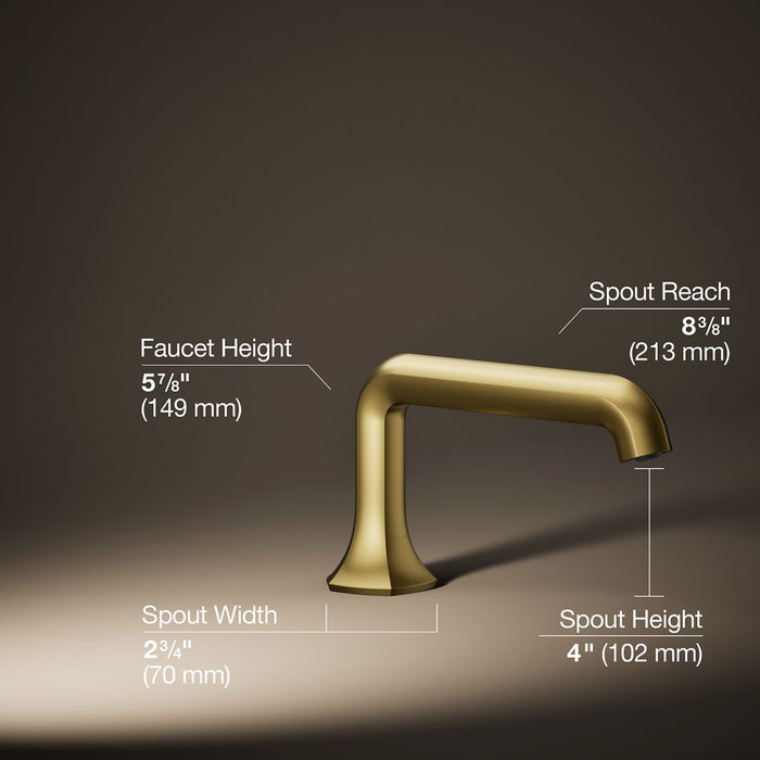 KOHLER KOHLER K-27017 Occasion Deck-mount bath spout with Straight design