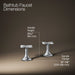 Kohler Occasion Deck-mount bath faucet handles with Cross design