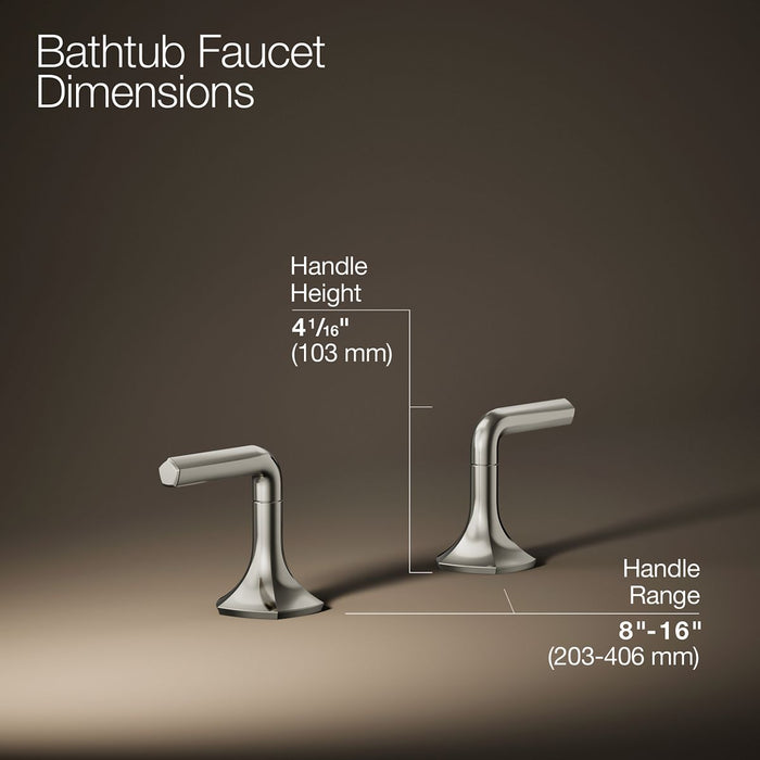 Kohler Occasion Deck-mount bath faucet handles with Lever design