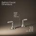 Kohler Occasion Deck-mount bath faucet handles with Lever design