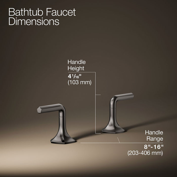 Kohler Occasion Deck-mount bath faucet handles with Lever design