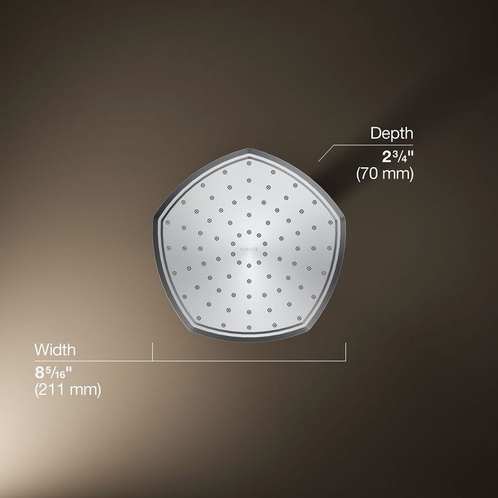 KOHLER K-27051 Occasion 8" single-function rainhead, 2.5 gpm