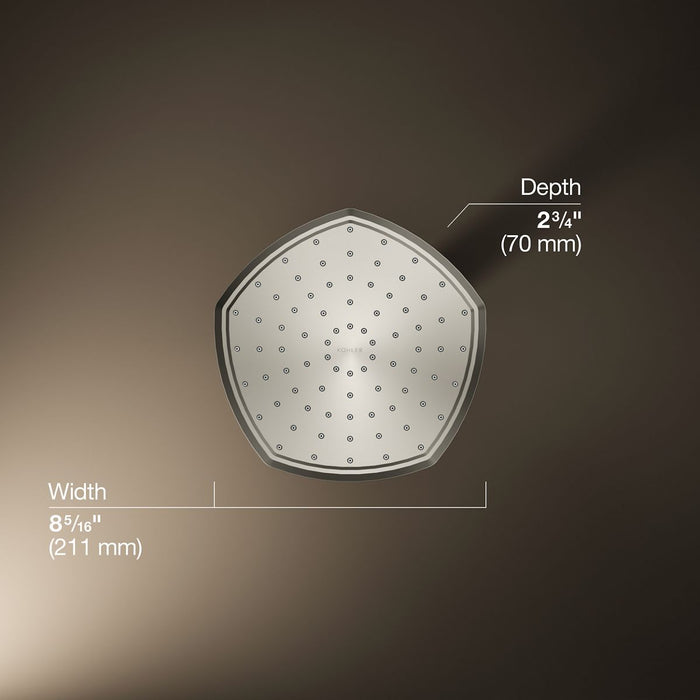 Kohler Occasion 8" single-function rainhead, 2.5 gpm