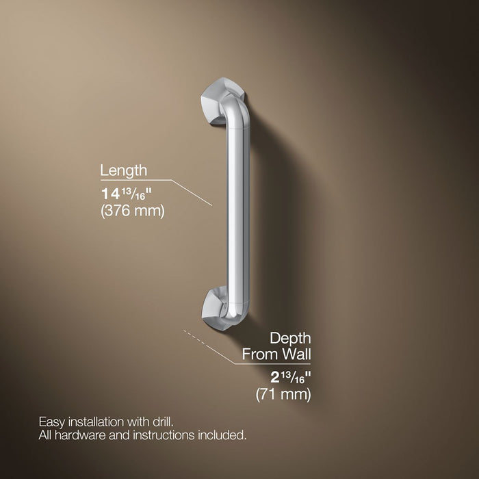3/4 view of product with dimensions