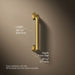 3/4 view of product with dimensions