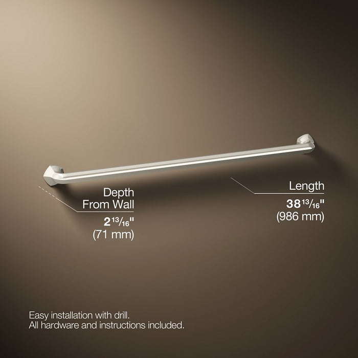 3/4 view of product with dimensions