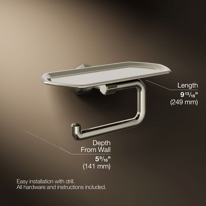 KOHLER K-27128 Occasion Toilet paper holder with tray