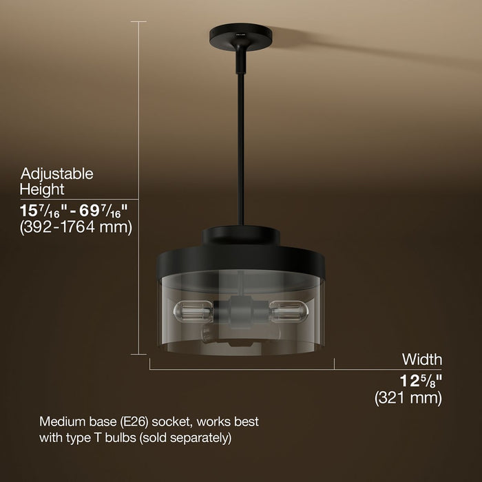 3/4 view of product with dimensions