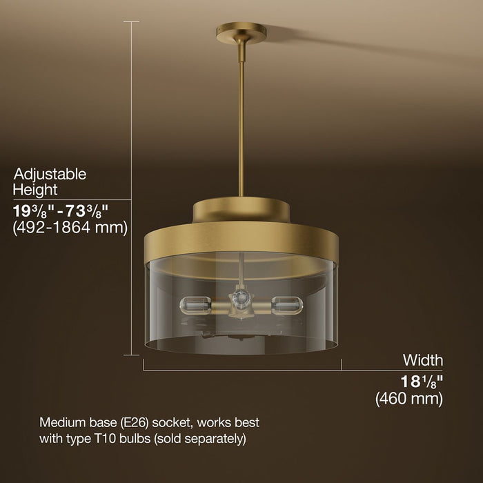 3/4 view of product with dimensions
