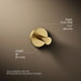 KOHLER K-27290 Elate Robe hook, vibrant brushed moderne brass - view 4