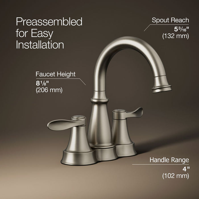 KOHLER K-27378-4K Bellera Centerset bathroom sink faucet, 1.0 gpm