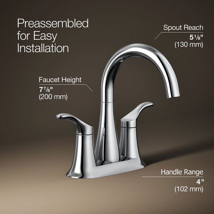 KOHLER K-27388-4K Simplice Centerset bathroom sink faucet, 1.0 gpm