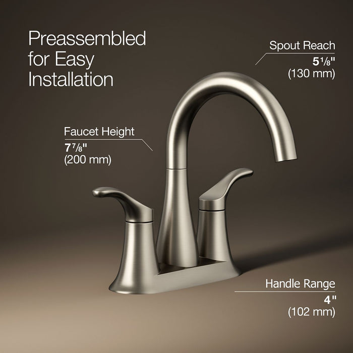 KOHLER K-27388-4K Simplice Centerset bathroom sink faucet, 1.0 gpm