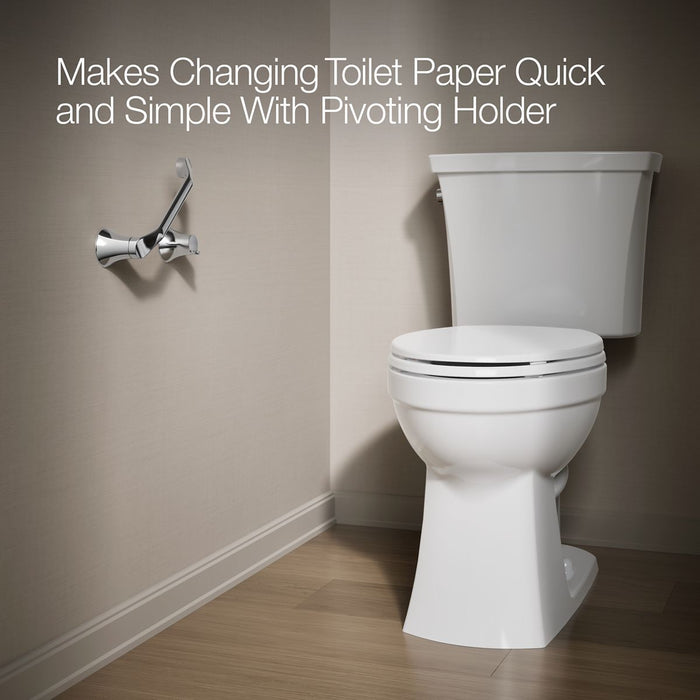 Kohler Simplice Pivoting toilet paper holder