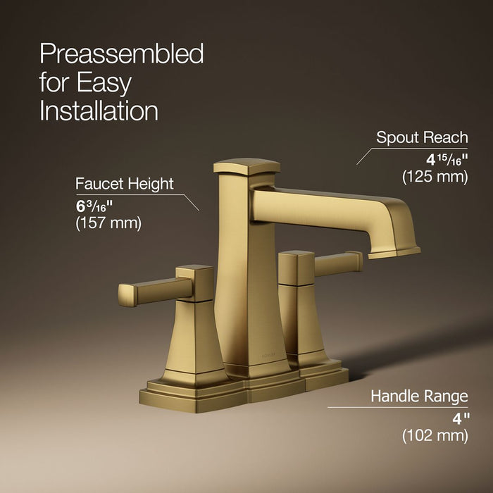 KOHLER KOHLER K-27398-4 Riff Centerset bathroom sink faucet, 1.2 gpm