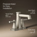 KOHLER KOHLER K-27398-4 Riff Centerset bathroom sink faucet, 1.2 gpm